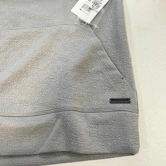 Nine West Active Textured Funnel Neck Pullover Sweatshirt gray long-sleeve L NWT - Picture 6 of 7